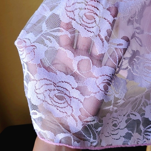 Pink & Violet Pink Lace Overlay Dress GIRLS SIZE: 12 - Picture 6 of 9